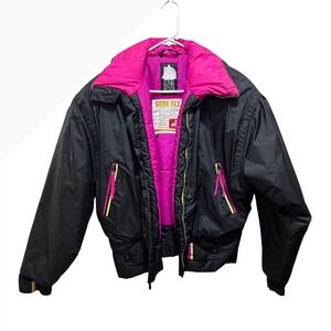 Alpine Design Kids Ski Jacket Gore Tex Black Pink Yellow Size 14‎